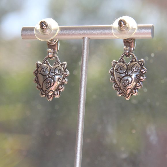 Boucles D'oreilles Pendantes Tutti Frutti Cœur Gonflé Crème – Neuf Avec étiquettes, Style Dangle